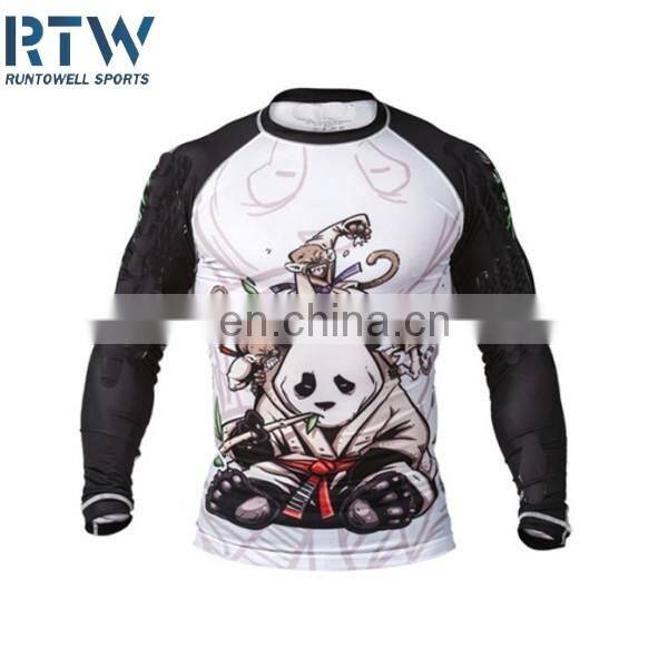 Custom men's sublimation mma rash guard