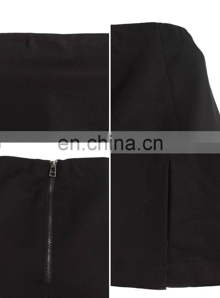 2014 elegant autumn european fashion style cotton single color high waist pencil midi pattern skirt for women