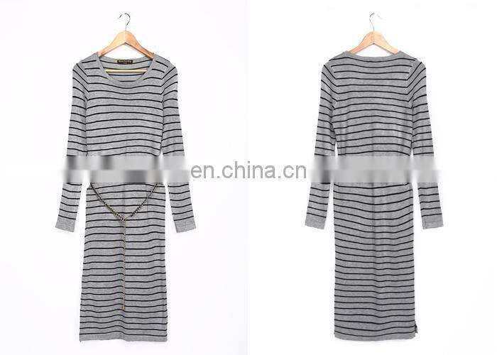 Fashion Women Knitted Dress Winter Long Sleeves Sweater Dress