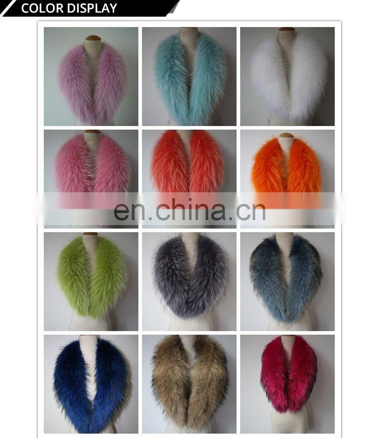 Factory Price Wholesale Fur Scarf Real Raccoon Collar