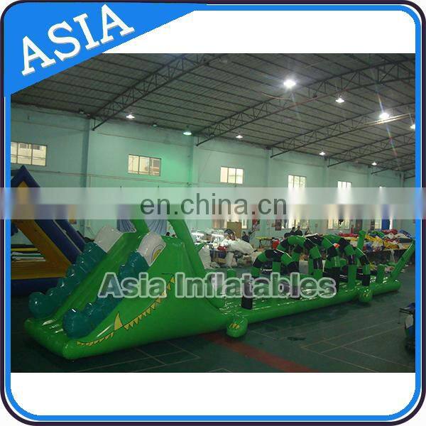Inflatable Finback Whale Pool Aqua Run / Inflatable Water Sport Obstacle Games