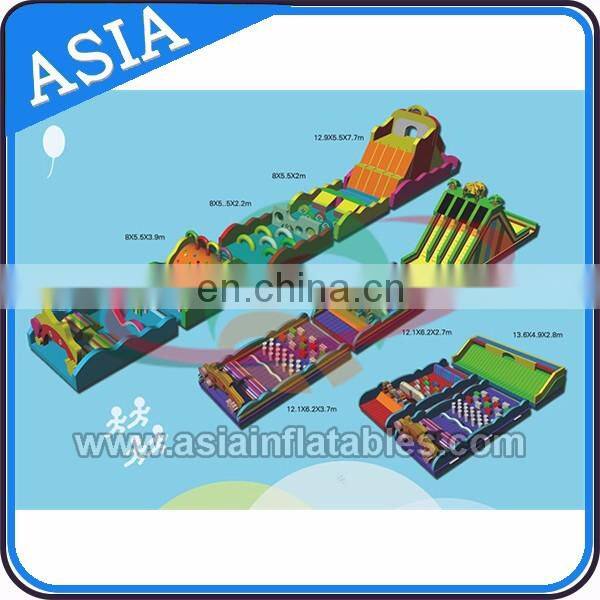 Inflatable Adult Inflatable Obstacle Course, Insane Inflatable Run Obstacles For Adults