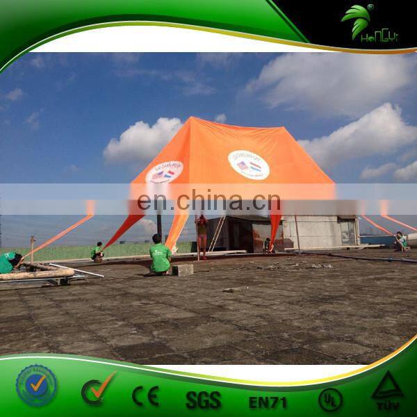 Double Peak Orange Party Event tent Star Marquee Tent