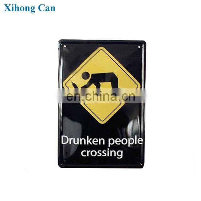 Custom printed fashion metal tin sign made in dongguan