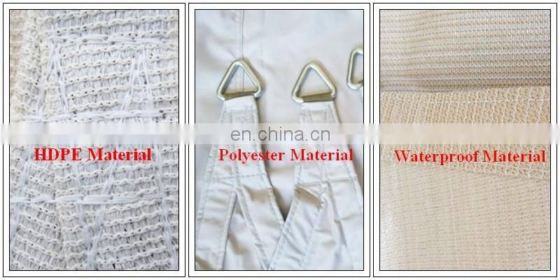 Car Parking Shade Sail Nets / Triangle Sunshade Sail Carport / HDPE Waterproof Outdoor Sun Shade Sail