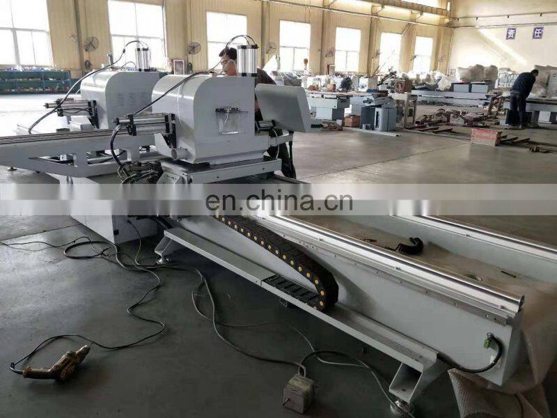 CNC Bow Double-head Cutting Machine for aluminum revolution door industry