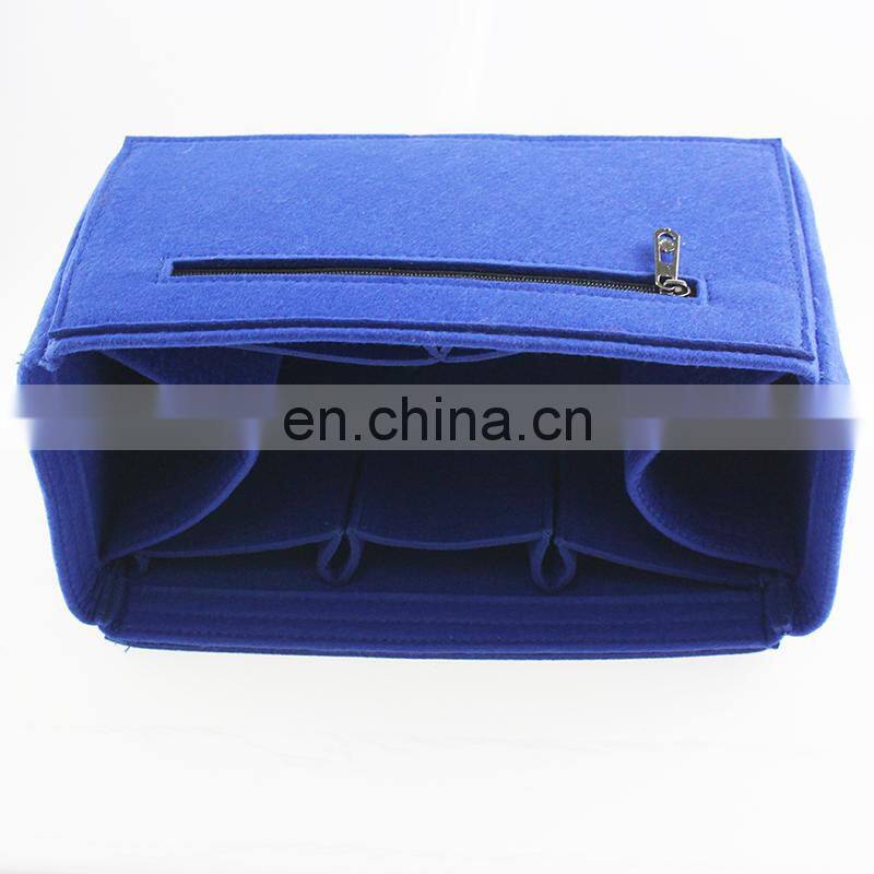 felt cosmetic purse insert bag organizer, travel makeup bag in bag tidy pouch