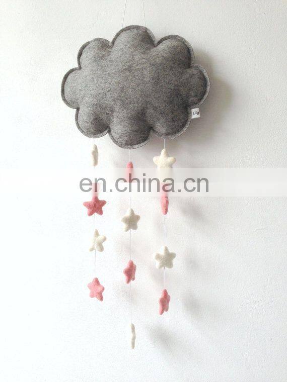 Colorful Felt Cloud Shape Felt Baby Mobile