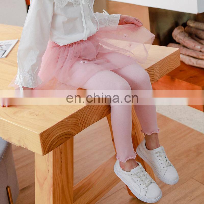 Fashion style latest autumn wear star tulle patchwork baby girls skirt pants on sale