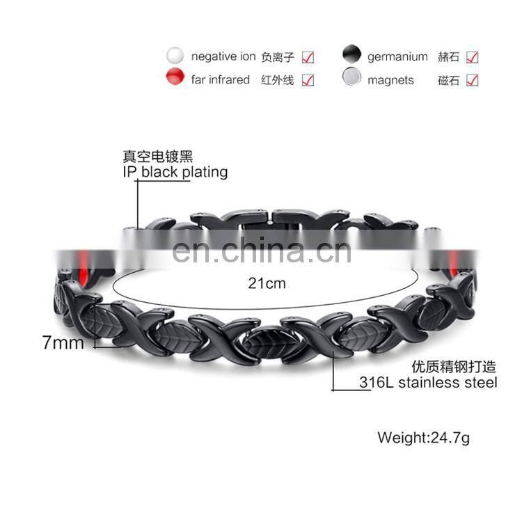 Hot selling Korea health benefit bio titanium lady magnetic bracelets 4 in 1