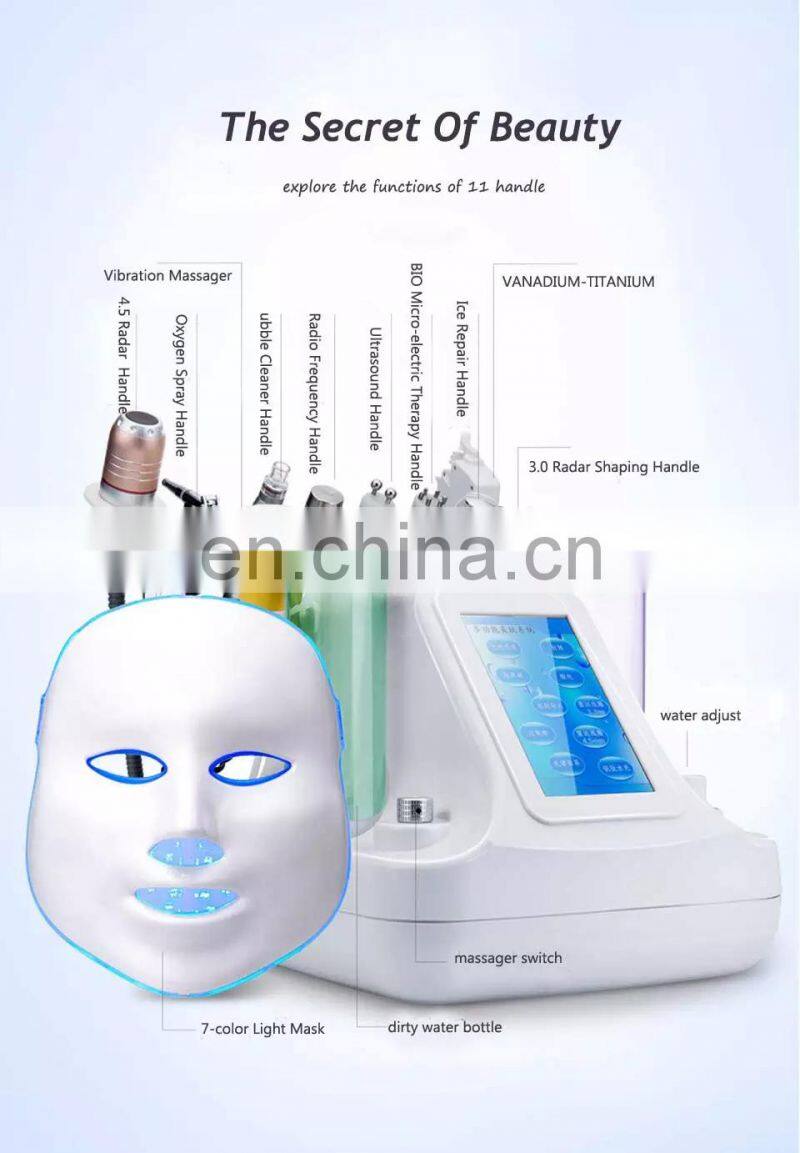 Multi-functional 11 In 1 Oxygen Injection Water Spray Small Bubble Skin Care Aqua Facial Beauty Machine