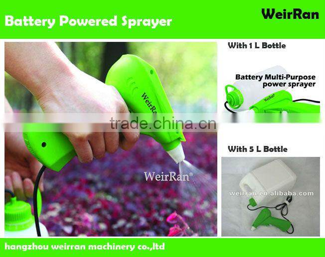 (24079) multi-Purose hand plastic water portable trigger battery powered garden sprayer gun factory