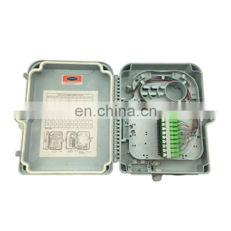 24 core 1*24 FTTH box IP65 fiber optic termination box fiber optic splice distribution box