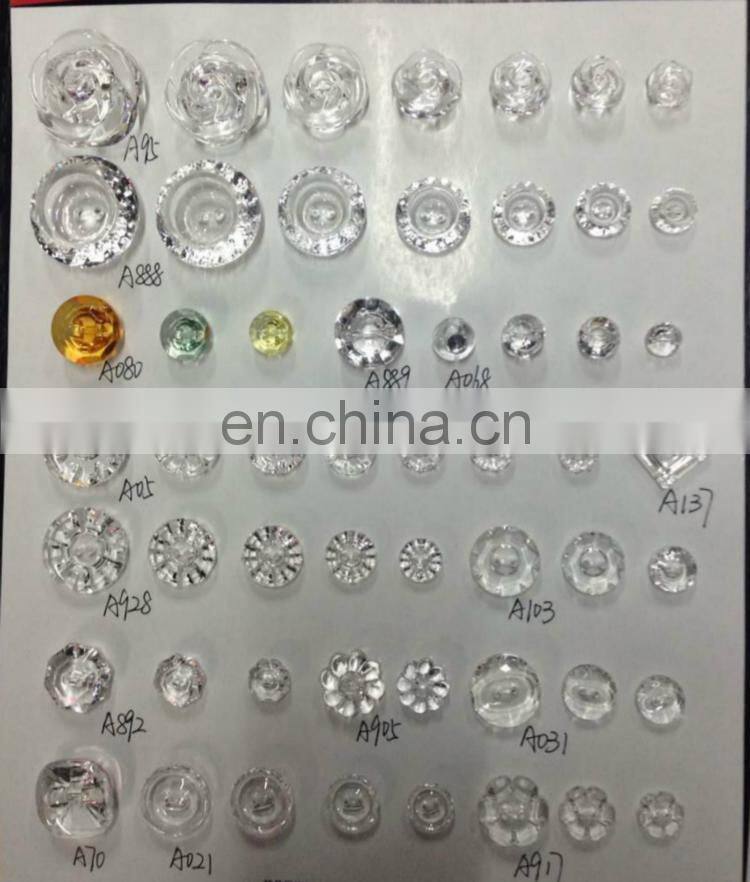 15MM Customized Size Round Clear Diamond Rhinestone Acrylic Button