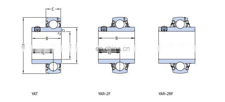 YAR bearing insert ball bearing pillow block bearing YAR 204-2RF/VE495