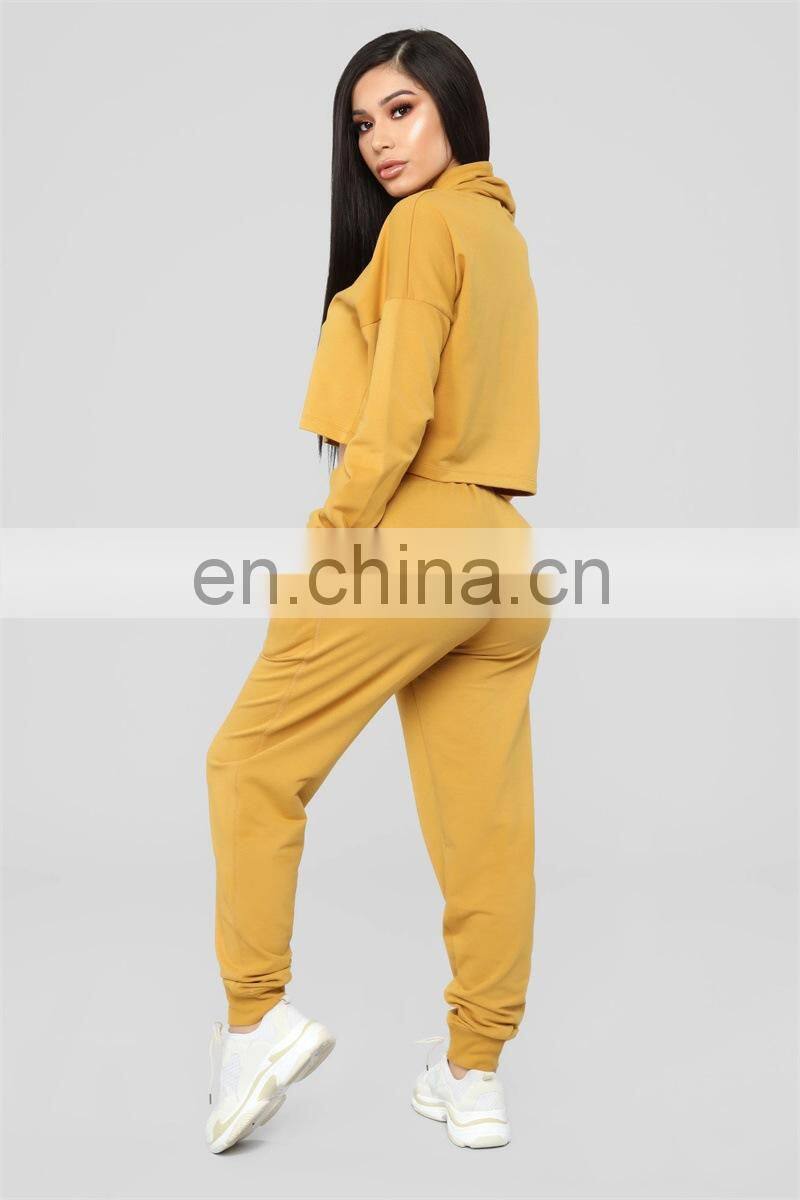 Wholesale custom new fashion autumn and winter women's long-sleeved hooded casual sports hooded sweater jogging suit