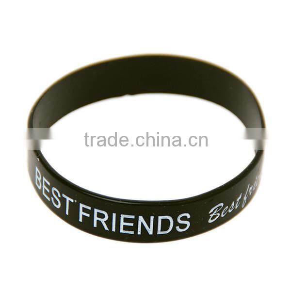 Cheap wide band silicone bracelet