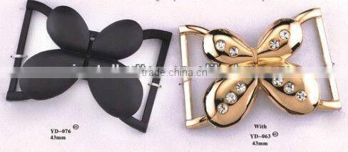 Metal butterfly shape with rhinstone buckle