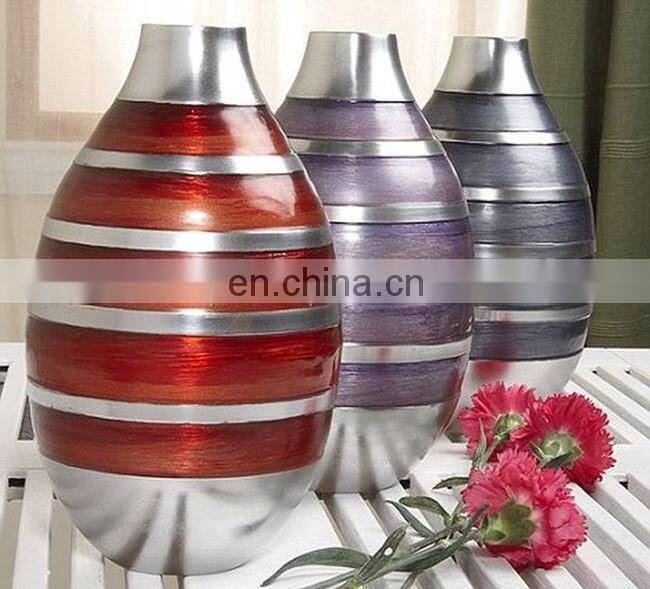 aluminum smooth shiny finished flower pot
