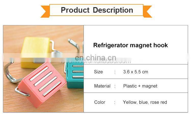 Strong Colorful Plastic Fridge Hook Magnet