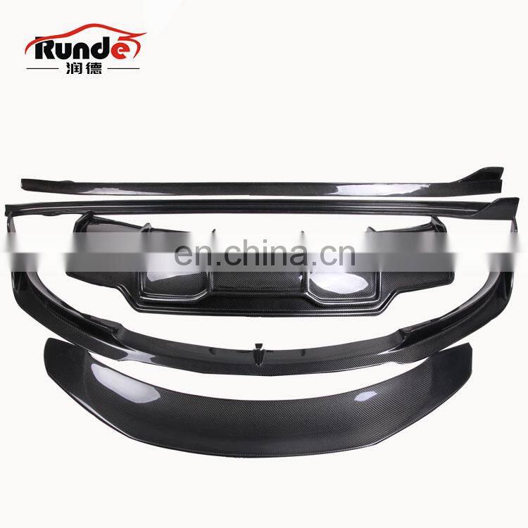 RD New Arrival Vors Style Carbon Fiber Body Kit Front Lip Side Skirts Rear Bumper For Tesla Model 3