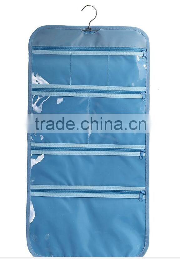 Foldable hanging toiletry travel bag organizer travel jewelry organizer makeup organizer