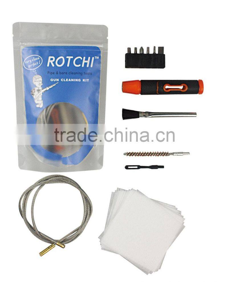 gun cleaning kit with screw drivers, flexible gun cleaning kit, gun accessories