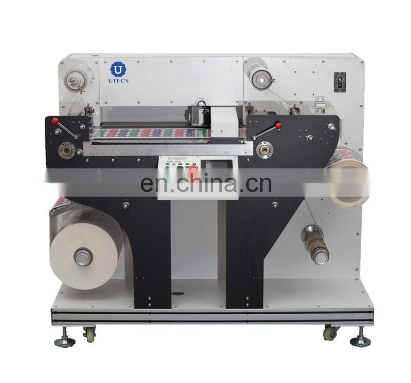 UD320 Automatic medicine Hangtag hang tag label Digital Die Cutting Machine, PAPER PP PE FILM roll sticker rotary die cutter