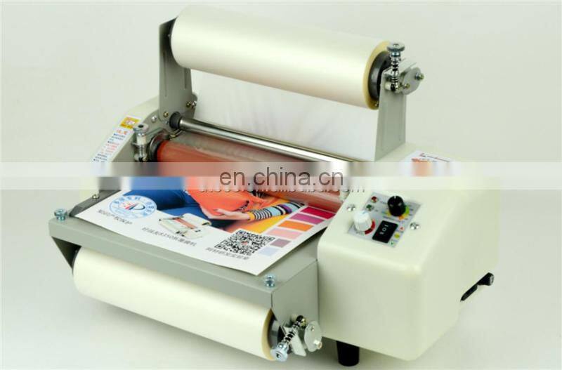 FM8230 small desktop Manual A3 A4 thermal laminating machine, desk top mini cold double side laminator