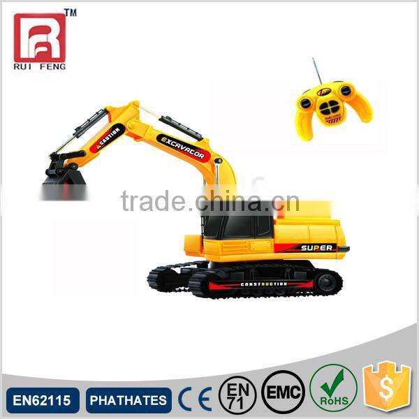 Radio control large yellow plastic toy forklift