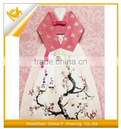 2012 Korean Greeting Card Handmade Pink Maehwa