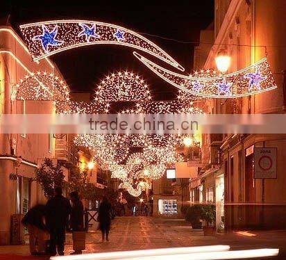 across street light decoration