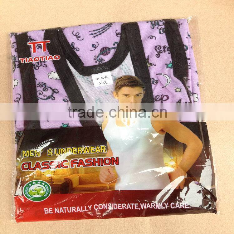 0.54USD Fashional High Quality Cheappest Assorted-Styles Man Cotton Singlet / Mixing Colours Min Order 1200pcs (kcbx006)