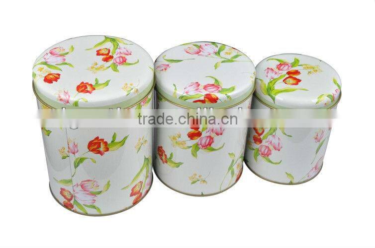 Custom wholesale round cookie jar, metal cookie jars,Cookies tin