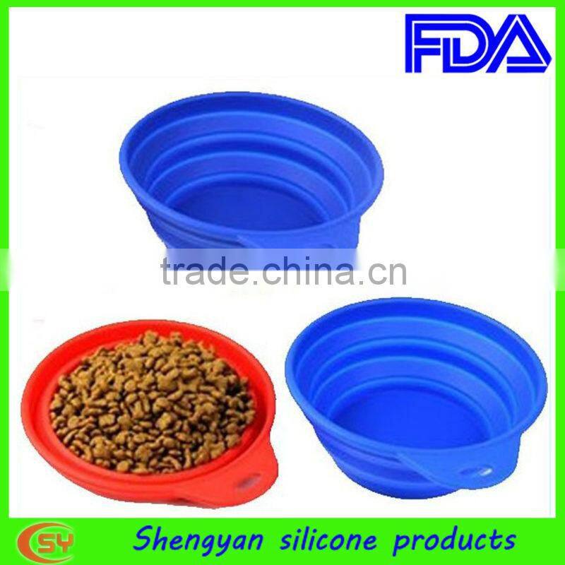 Non-stick and unbreakable collapsible silicone pet bowl