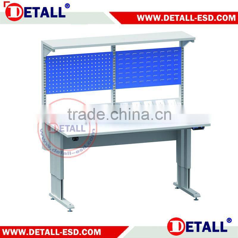 ESD electric lift table with adjustable legs for industrial