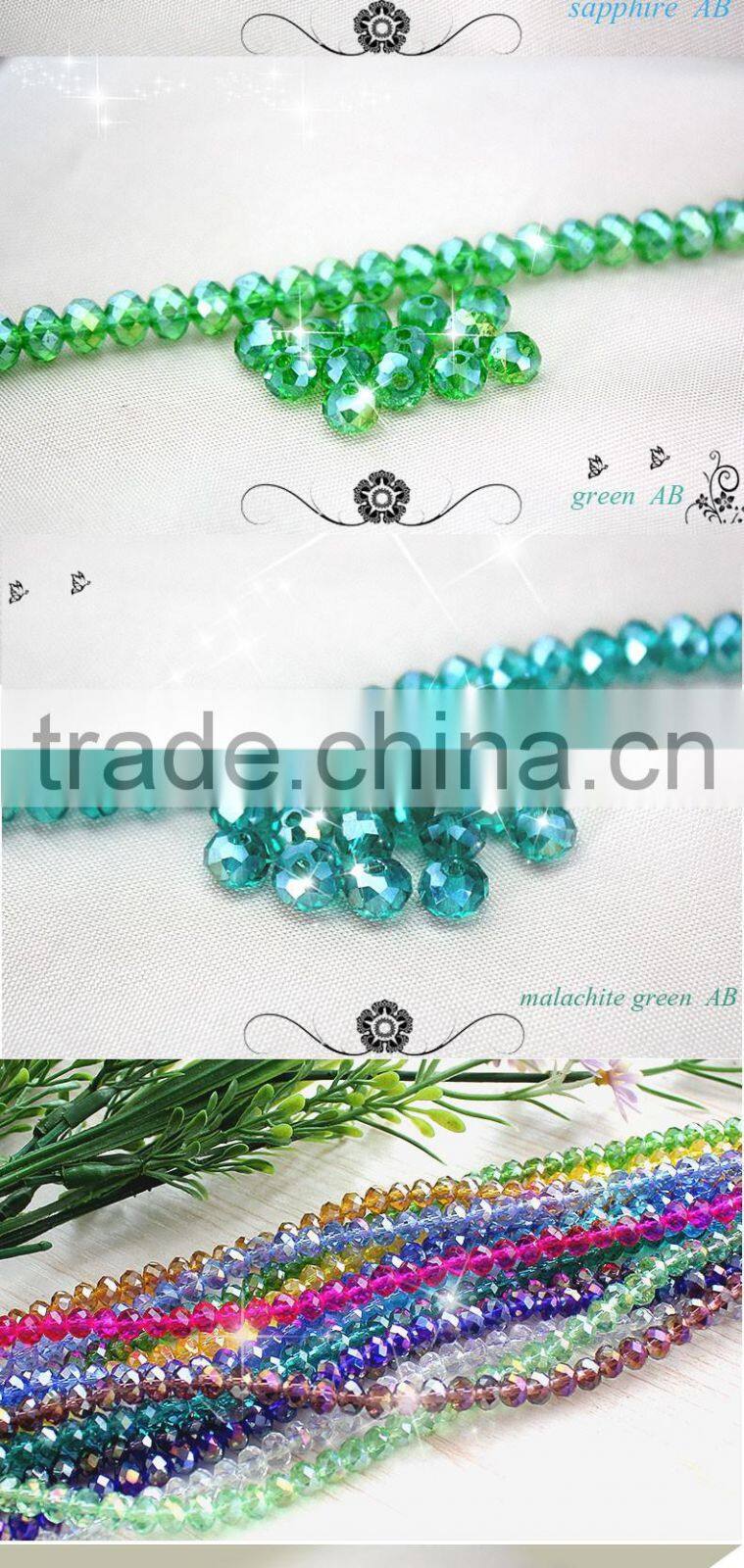 new plated color glass beads shiny AB grade A glass bead charm beading accessories