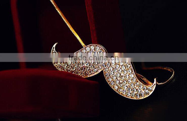 Hottest Jewelry Factory Price Cute Moustache Pendant Necklace
