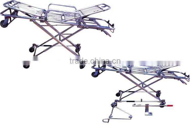 high quality X-frame Multi-level Ambulance Stretcher Trolley