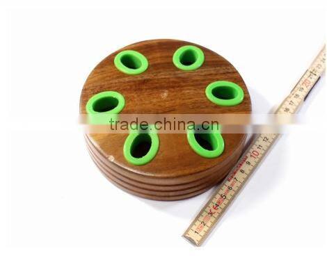 Hot sale acacia wooden holder 6pcs wooden cooking tool set