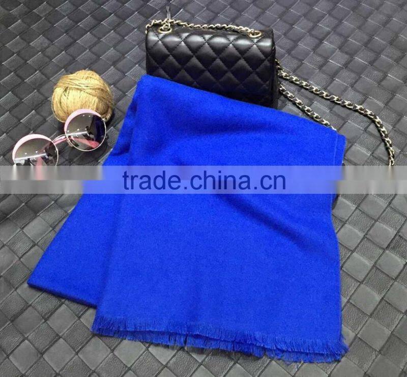 New Winter Fashion Fringe Plain Women Cashmere Shawl