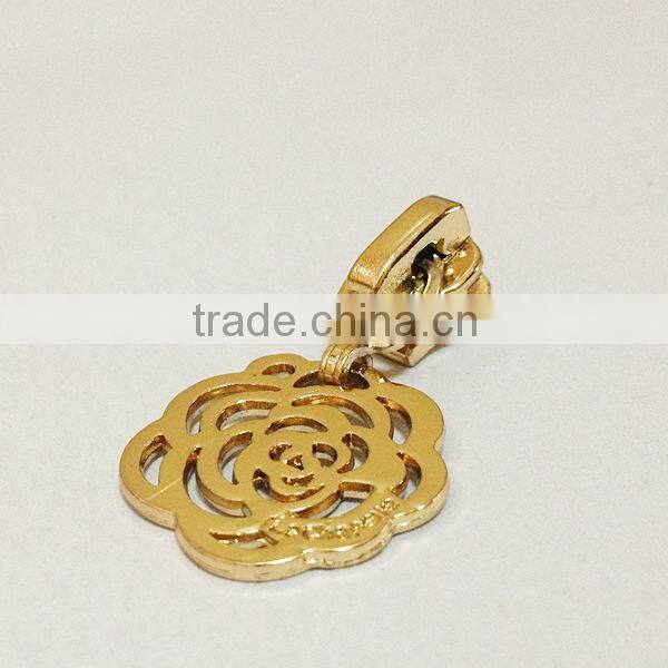 Flower shaped decorative zipper pull for sale