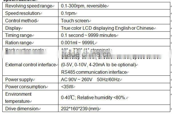 Perfume Transfer Peristaltic Pump