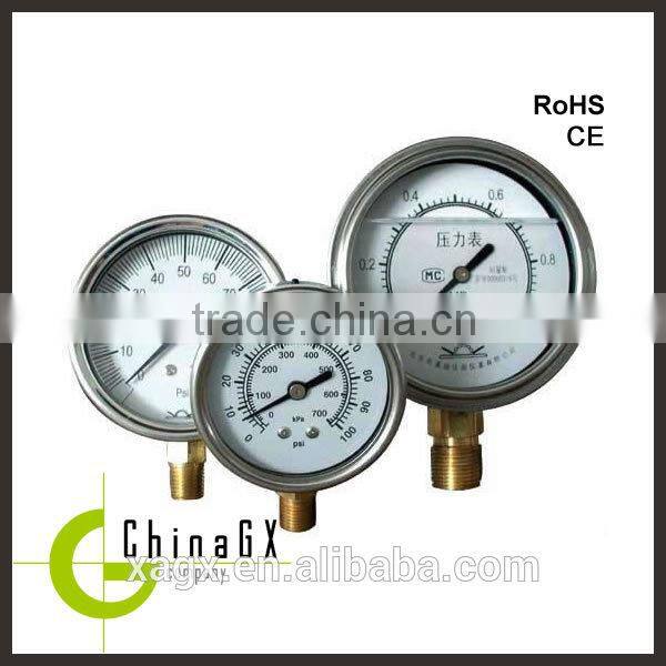All stainless Oil filled pressure gauge