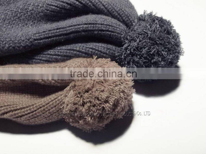 Cashmere Handmade Pom Pom Beanies Hat For Men