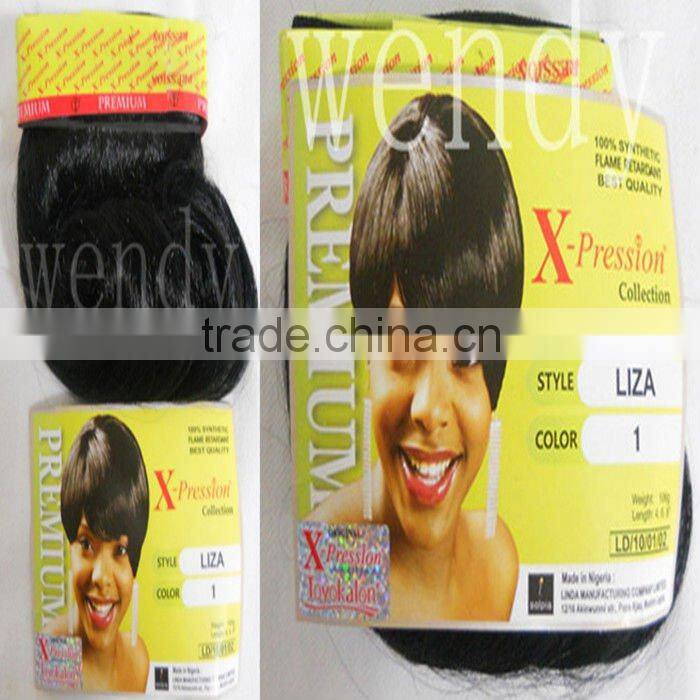 Black elegant afro synthetic hair weave