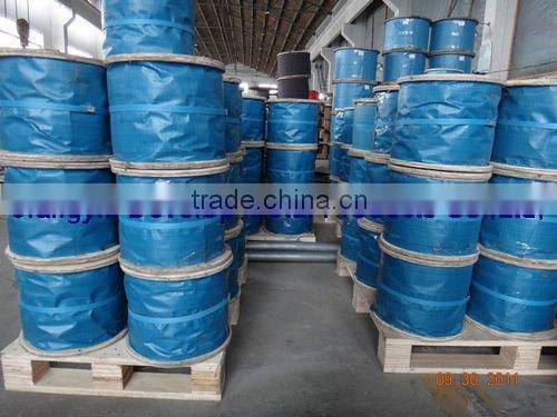 7x7/6x7+FC hot dip galvanized steel wire rope manufacturer from China