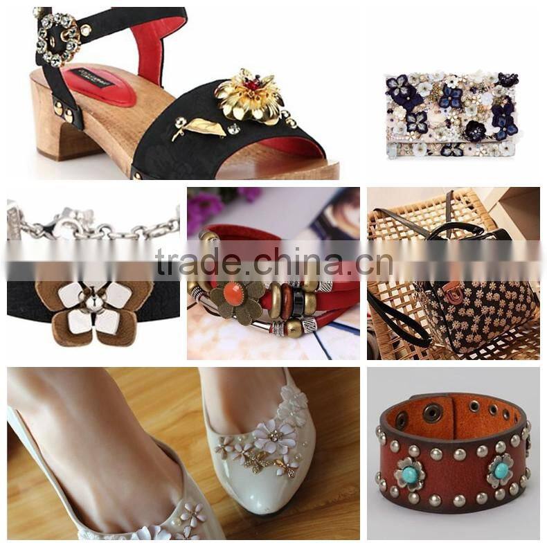 Assorted colors fresh style metal flower,craft metalware flower pieces,shoes decorative metal flowers