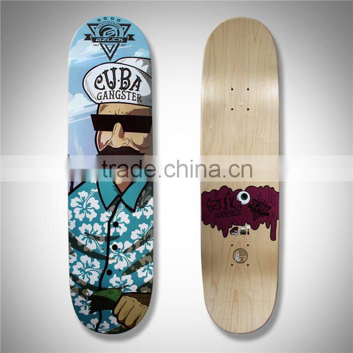 8.25 inch skateboard decks, 100% canadian maple cold pressing skateboard boards