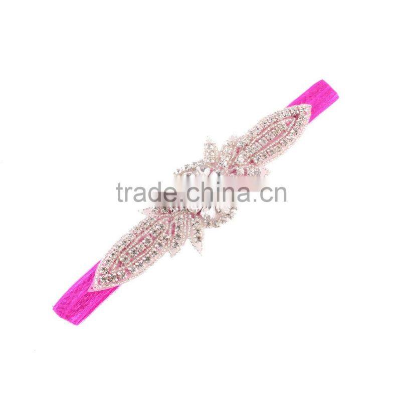 New floral Vintage Rhinestone Headband Baby girl crystal Headband glisten Headband baby hair accessories photo props wh-1813